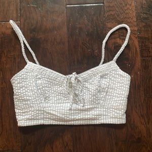 Urban Outfitters blue/white Striped Crop Top